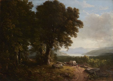 Landscape with Covered Wagon by Asher B. Durand — large framed print
