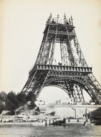 Eiffel Tower, First Platform Complete by Hippolyte Blancard — large framed print