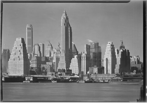 Downtown from among the towers by Samuel H. Gottscho — large framed print