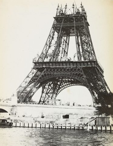 Eiffel Tower, First Platform by Unknown photographer — large framed print