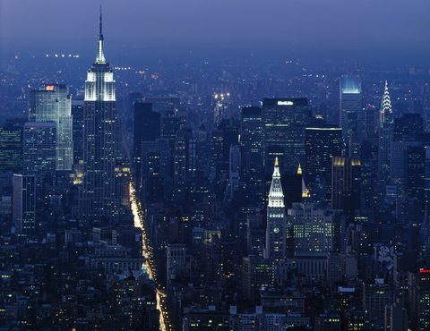 Empire State at night by Carol M. Highsmith — large framed print