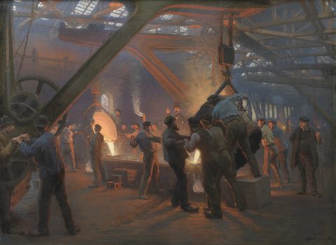 From Burmeister & Wain Iron Foundry by Peder Severin Krøyer, 1885, framed print