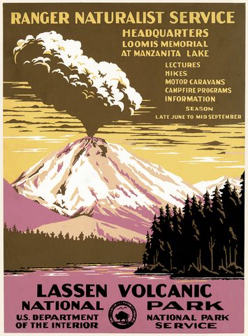 Lassen Volcanic National Park by WPA / NPS — large framed print