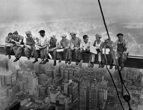 Lunch atop a Skyscraper by Charles C. Ebbets — large framed print