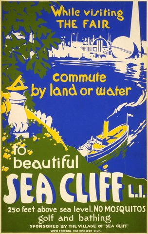Beautiful Sea Cliff, Long Island by WPA Federal Art Project — large framed print