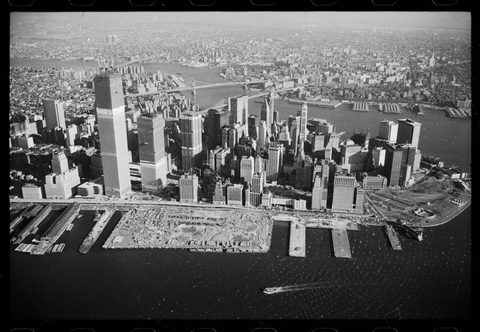 Lower Manhattan rising, 1971 by Thomas J. O'Halloran — large framed print