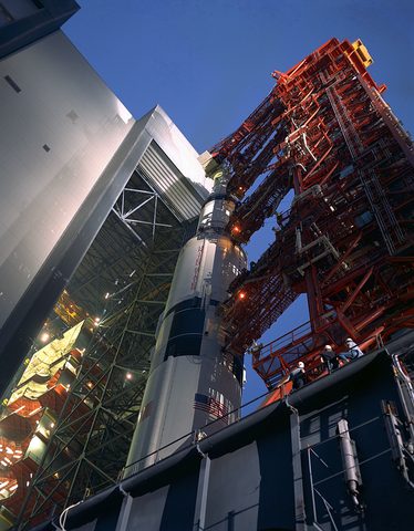 Apollo 12 Saturn V on the transporter by NASA — large framed print