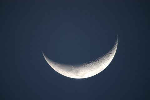 Crescent Moon Ahead of Flyby by NASA / Artemis II crew — large framed print
