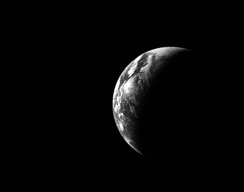 Orion Looks Back at Earth by NASA / Artemis II crew — large framed print