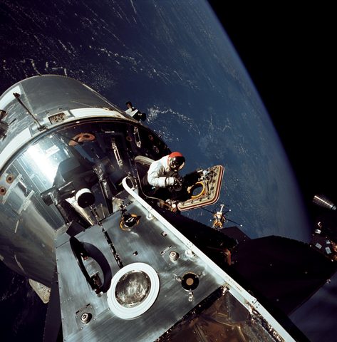 Spider docked with Gumdrop by NASA / Apollo 9 crew — large framed print