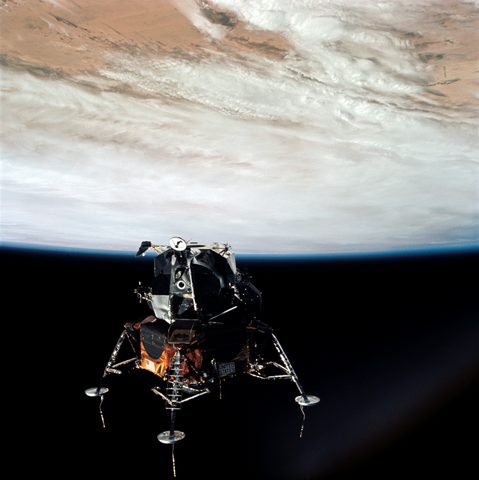 Spider in landing configuration by NASA / Apollo 9 crew — large framed print