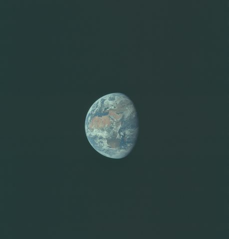 Earth from translunar coast by NASA / Apollo 11 crew — large framed print