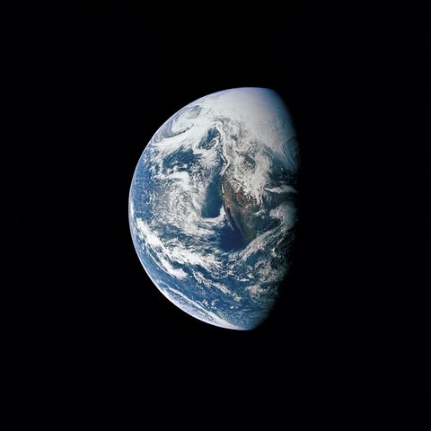 Earth from the crippled Odyssey by NASA / Apollo 13 crew — large framed print