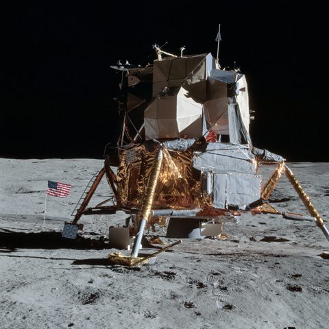 Apollo 14 Lunar Module on the Moon by NASA / Apollo 14 crew — large framed print