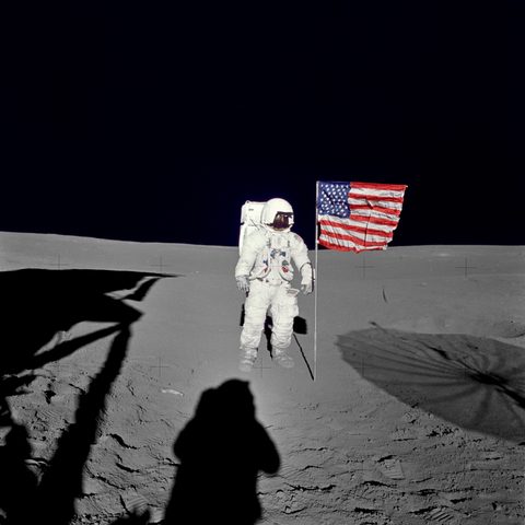Mitchell at Fra Mauro by NASA / Alan Shepard — large framed print