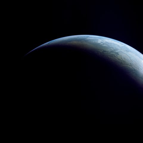 Earth from Apollo 4 by NASA, 1967, framed print