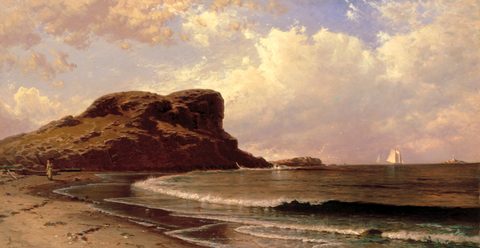 Castle Rock, Nahant, Massachusetts by Alfred Thompson Bricher — large framed print