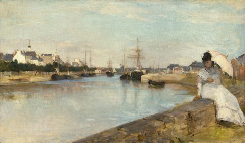The Harbor at Lorient by Berthe Morisot — large framed print