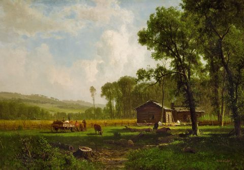 Early Settlers by Albert Bierstadt — large framed print
