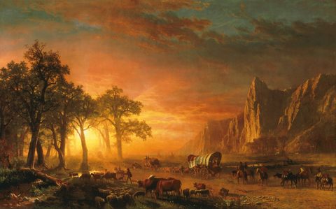 Emigrants Crossing the Plains by Albert Bierstadt — large framed print