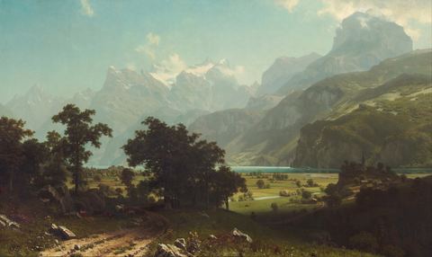 Lake Lucerne by Albert Bierstadt — large framed print