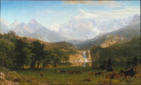 The Rocky Mountains, Lander's Peak by Albert Bierstadt — large framed print