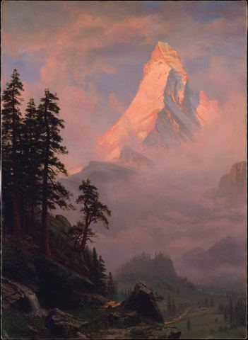 Sunrise on the Matterhorn by Albert Bierstadt — large framed print