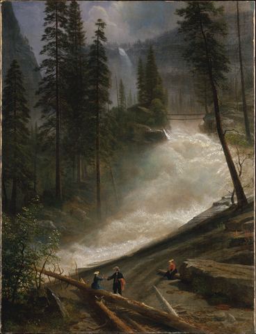 Nevada Falls, Yosemite by Albert Bierstadt — large framed print