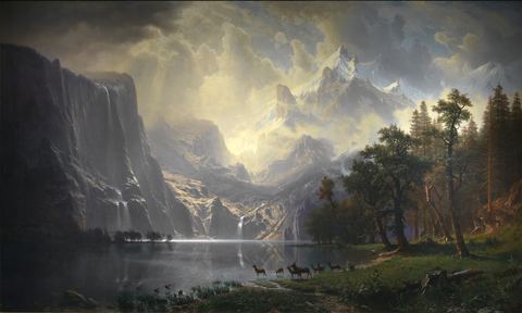 Among the Sierra Nevada, California by Albert Bierstadt — large framed print