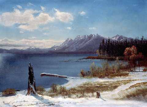 Lake Tahoe in Winter by Albert Bierstadt — large framed print