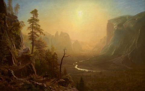 Yosemite Valley from Glacier Point Trail by Albert Bierstadt — large framed print