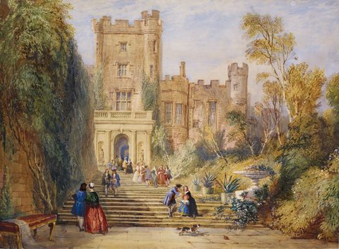 Powys Castle, Wales by David Cox II — large framed print