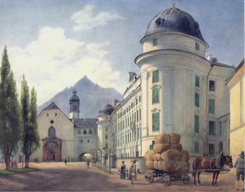 The Hofburg and Franciscan Church, Innsbruck by Jakob Alt — large framed print