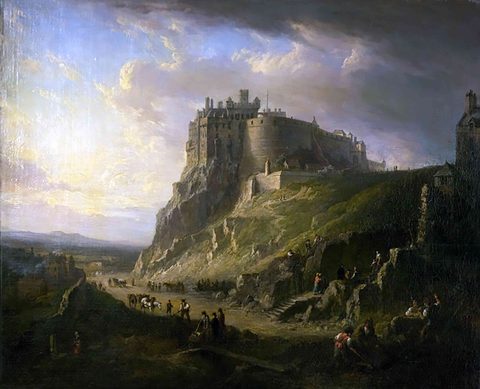 View of Edinburgh Castle by Attributed to Alexander Nasmyth — large framed print