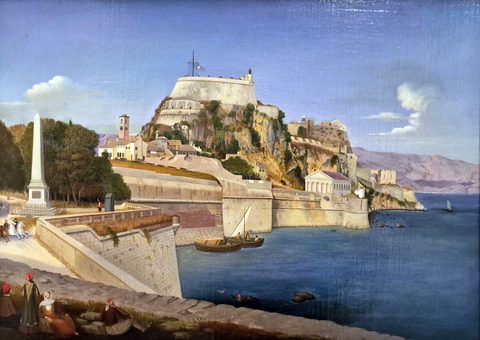 The Fortress at Corfu by Francesco Pige — large framed print
