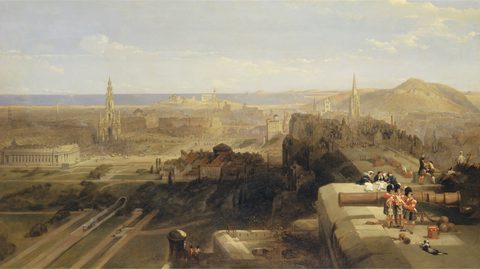 Edinburgh from the Castle by David Roberts — large framed print