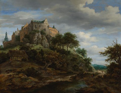 Bentheim Castle by Jacob van Ruisdael — large framed print