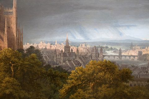 Medieval City on a River by Karl Friedrich Schinkel — large framed print