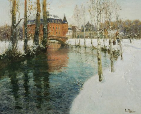A Château in Normandy by Frits Thaulow — large framed print