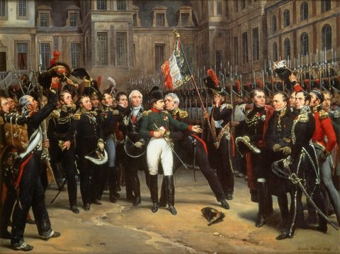 Napoleon's Farewell to the Imperial Guard at Fontainebleau by Horace Vernet — large framed print