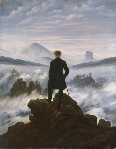 Wanderer above the Sea of Fog by Caspar David Friedrich — large framed print