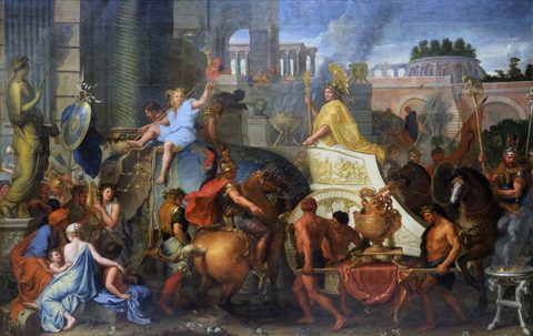 Entry of Alexander into Babylon by Charles Le Brun — large framed print