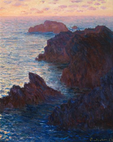 Rocks at Belle-Île, Port-Domois by Claude Monet — large framed print