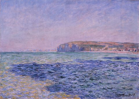 Shadows on the Sea, The Cliffs at Pourville by Claude Monet — large framed print