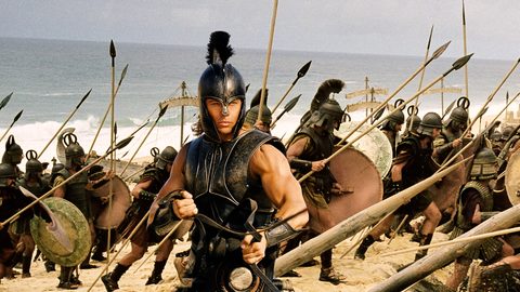 Achilles on the beach by Alex Bailey — large framed print