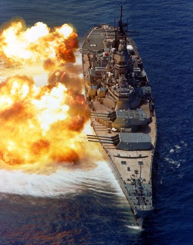 USS Iowa broadside by U.S. Navy — large framed print