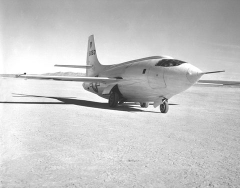 X-1 on Rogers Dry Lake by NACA — large framed print