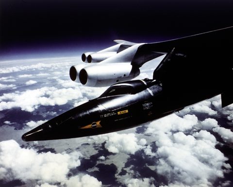 X-15 under the B-52 by NASA — large framed print
