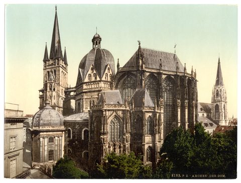 Aachen Cathedral by Photochrom Print Collection — large framed print