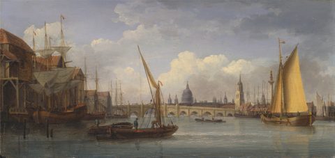 London Bridge, with St. Paul's Cathedral in the Distance by William Anderson — large framed print